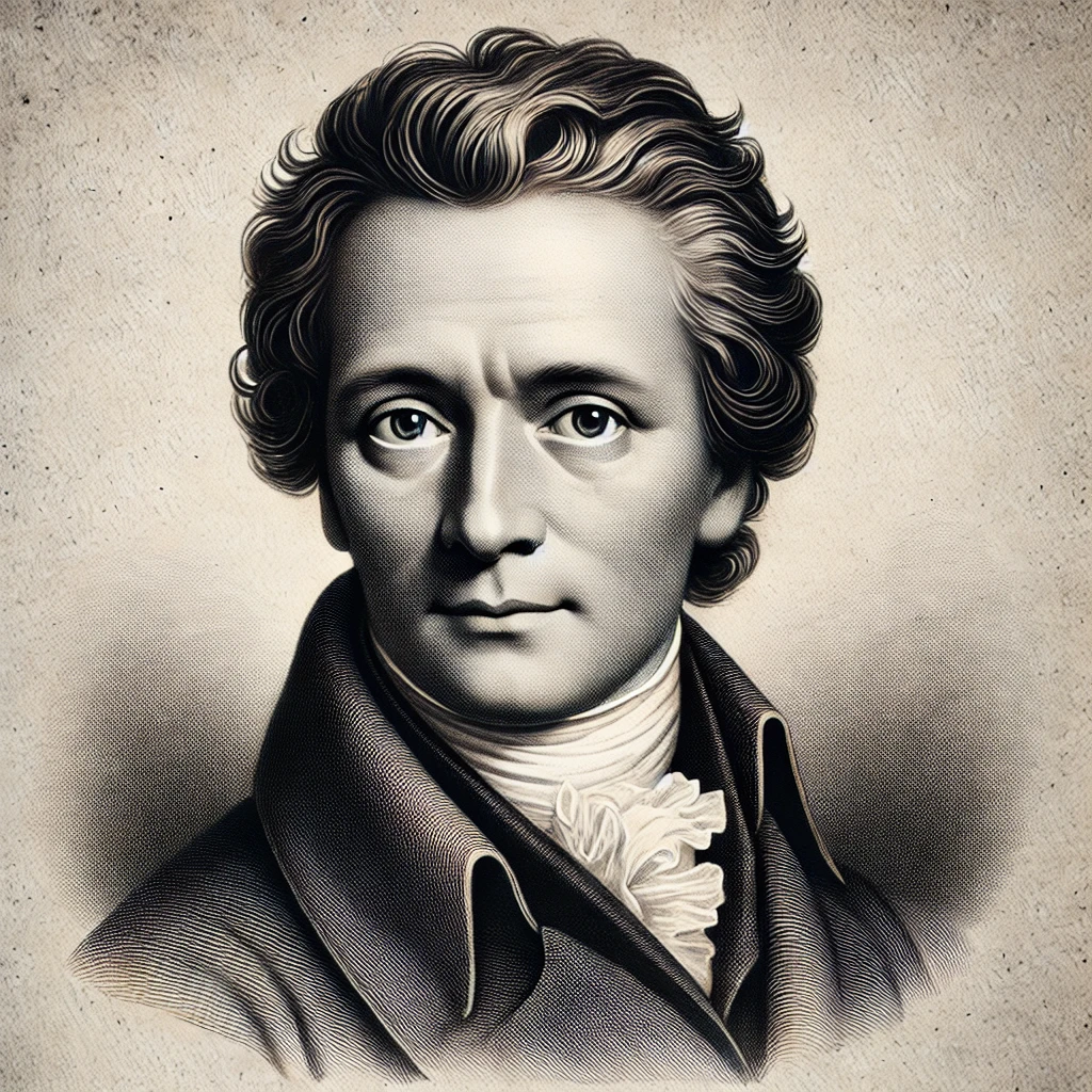 A portrait of Johann Wolfgang von Goethe, representing the Ideological Development of a holistic understanding of nature and humanity.