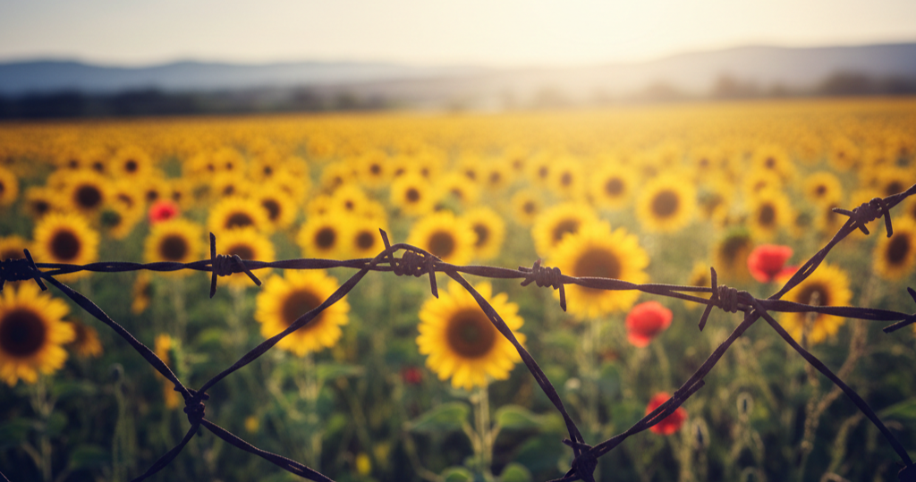 Tribute to Viktor Frankl's imagery in Man's Search for Meaning In Viktor Frankl's book, Man's Search for Meaning, Frankl describes in Part One, Section 5 a scene in which soldiers are marching him and other prisoners through Auschwitz concentration camp. Beyond the fence, he admired the meadow of flowers.